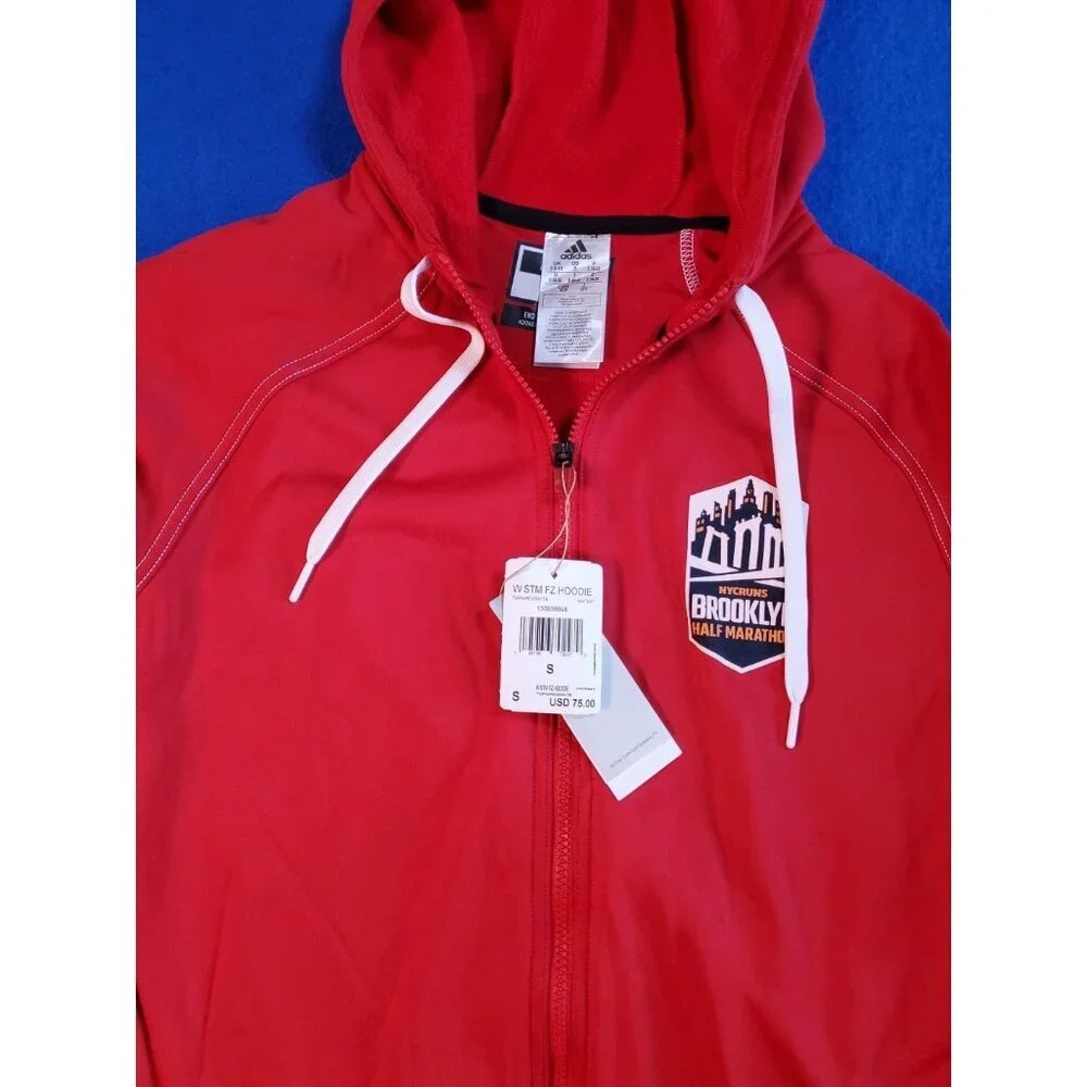 Adidas Medical BROOKLYN HALF MARATHON Hoodie Full Zip Track Size Small NEW
